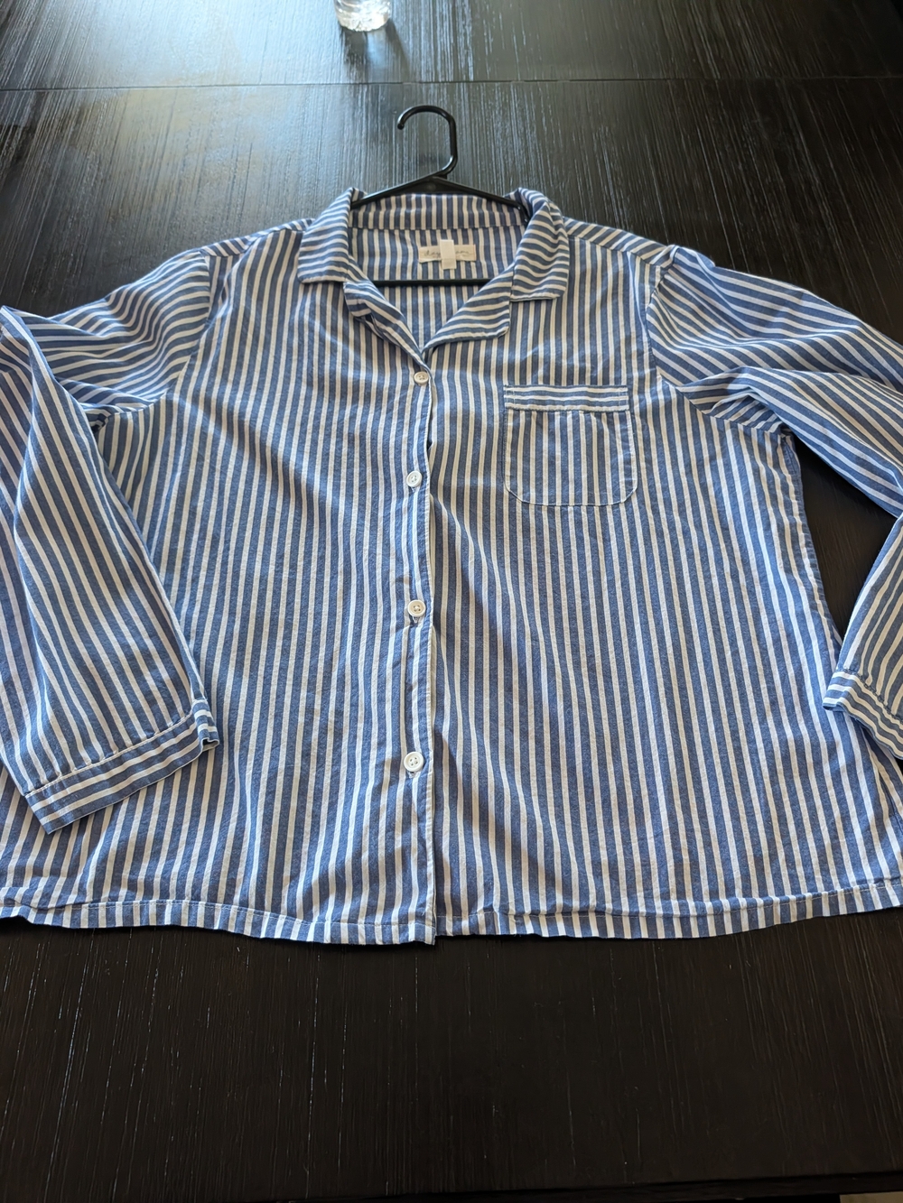 Daydreamer Blue & White Striped Button-Front Blouse